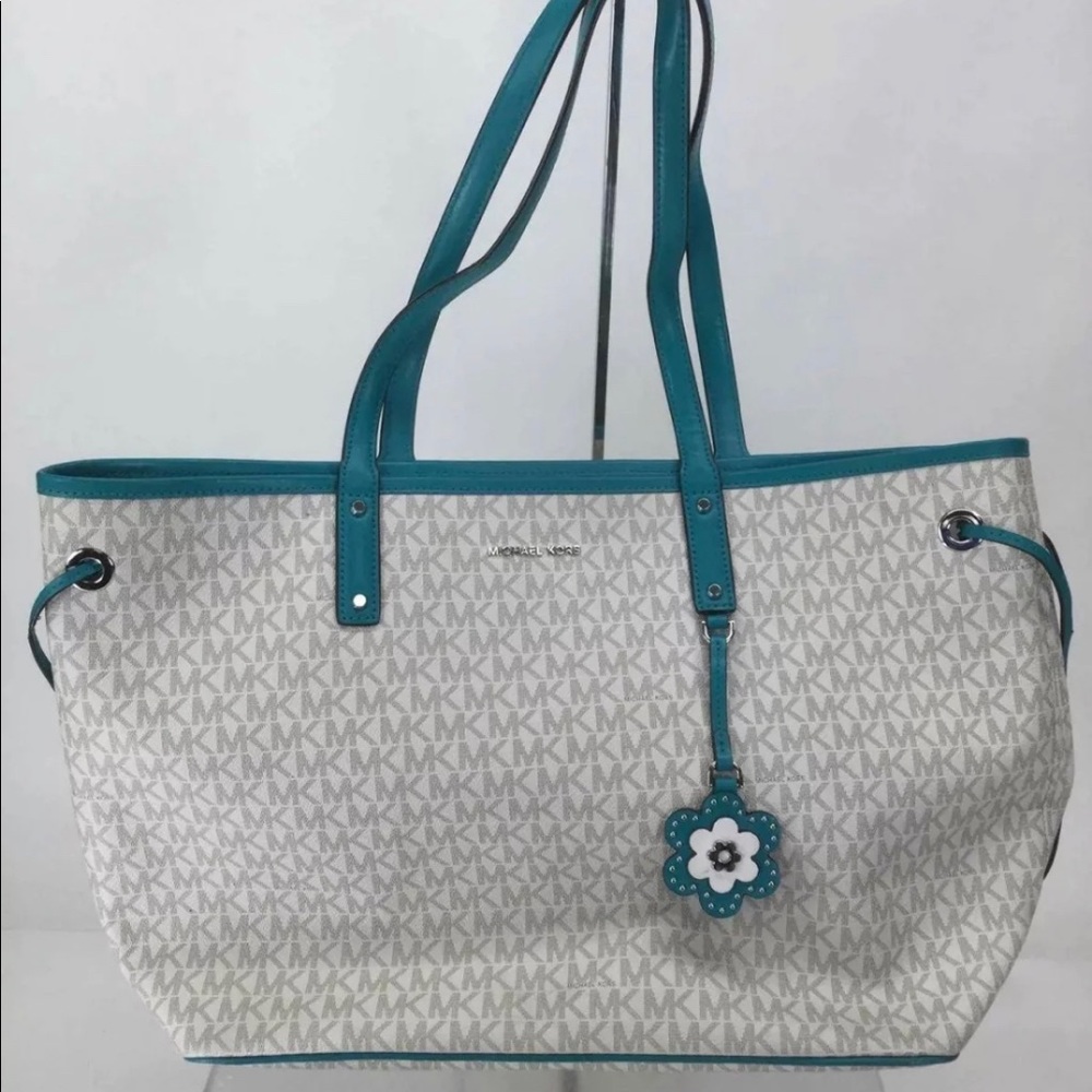 MICHAEL Michael Kors Reversible Signature Monogram PVC Carter Tote